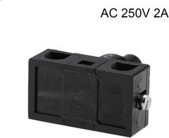 Inline Foot Pedal Push Button Switch, Ufo-Type Lamp Control, Black, 2 Pieces