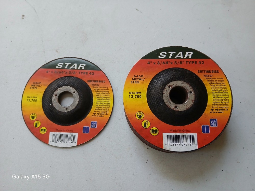 4″ X 3/64″ X 5/8″ Metal Cut Off Wheels, Depressed Center Type 42, 20 pieces