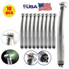 1-10 Self Power Dental LED Fiber Optic E-generator 3 Spray Handpiece 4 Hole