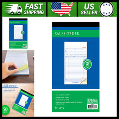 BAZIC 2-Part Carbonless Sales Order Book 50 Sets, Box of 24