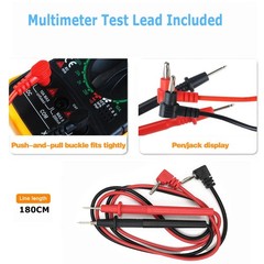 Digital Multimeter LCD Voltmeter Ammeter Ohmmeter Volt AC DC Tester Leads Meters