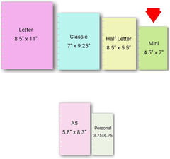 Weekly Planner Inserts – Undated Weekly Calendar Planner Refills for 7-Disc Mini