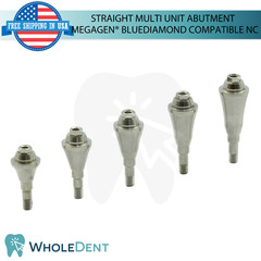 5X Straight Multi Unit Prosthetic NC Compatible with Megagen® BlueDiamond