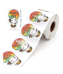 20 Count 2.5×1.5in Cute Cat Happy Mail Self-Adhesive Stickers