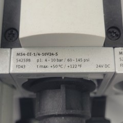 Festo MS4-LFR-1/4-D6-E-R-M-AS, Pneumatic Filter Regulator W/ Attachments – USED