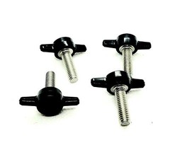 M6 x 20mm Clamping Thumb Screws Black Butterfly Tee Wing Knob 6mm x 1.0 4 Pack