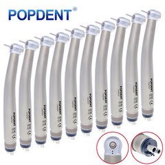 10pcs POPDENT NSK PANA MAX Style Dental High Speed Handpiece Push Button 4 Hole