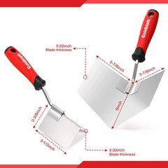 Goldblatt 2 Piece Drywall Corner Tool Set, 5” Outside Corner Knife & 3-1/2” In