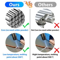 20Pcs Aluminum Melt Welding Rods Low-Temperature Flux-Cored Wire Brazing 1.6mm
