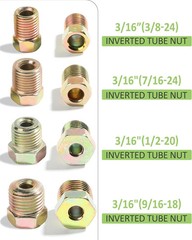 25 Ft. 3/16 OD Copper Nickel Brake Line Tubing Coil and Fitting Kit, 25 Ft of 3/