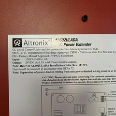 Altronix AL602ULADA NAC Power Extender 24VDC 6.5A Fire Alarm Power Supply READ