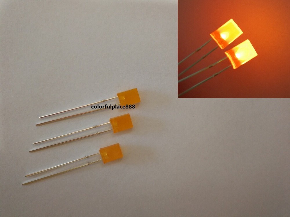 1000pcs 2x5x7mm Orange Diffused Rectangle 2x5x7 mm Rectangular LED Light Leds
