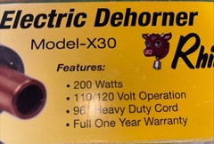 Rhinehart Electric Dehorner Model- X30 200 Watts Professional Grade 96” Cord