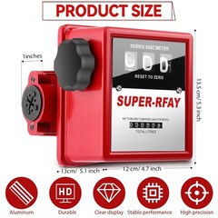 Fuel Flow Meter 1 Inch 1″ Outlet Liter Litre Unit Fuel Transfer Pump Measure NEW