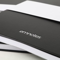 Unruled Notebook, Unlined Blank Paper, 8.5 x 11 Inches, 80 Sheets, Black