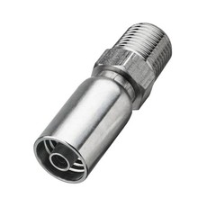 12 Pack 1/2″ NPTF Hydraulic Hose End Fittings, 3/8″ I.D. Hose x 1/2″ NPTF Male