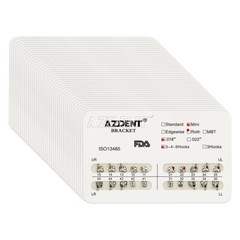 AZDENT Dental Orthodotic Brackets Braces Mini Roth MBT 018 022/Buccal Tubes
