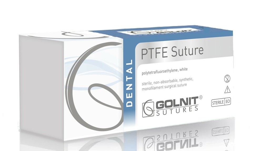 GOLNIT Dental PTFE Suture 4/0 18 Reverse Cutting, Exp. 2027, sterile, 12pcs/box