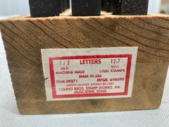 Young Bros. Stamp Works 1/2″ Alphabet Steel Stamp Set 27 Letters 09271