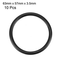 63mm External Dia. 3mm Thickness Oil Seal O Rings Gaskets Black 10pc