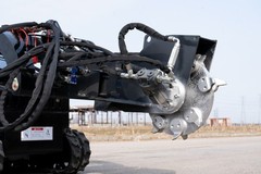 TYPHON STOMP X1300 & STOMP 509 Swing Stump Grinder Mini Skid Steer Attachment