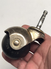 VTG SKK Stem Type Furniture Swivel Caster w/ Black Rubber Ball Wheels Japan