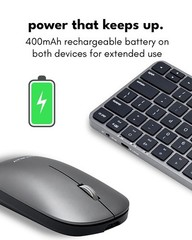 Macally Apple Wireless Keyboard and Mouse for Mac – Dual Mode (Bluetooth + Wi…
