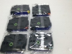 6PK Black-on-Color Compatible Label Tape for Brother TZe-B31-731 12mm 0.47 Inch