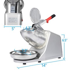 300W Electric Snow Cone Crusher Maker Machine 143lbs Commercial Ice Shaver