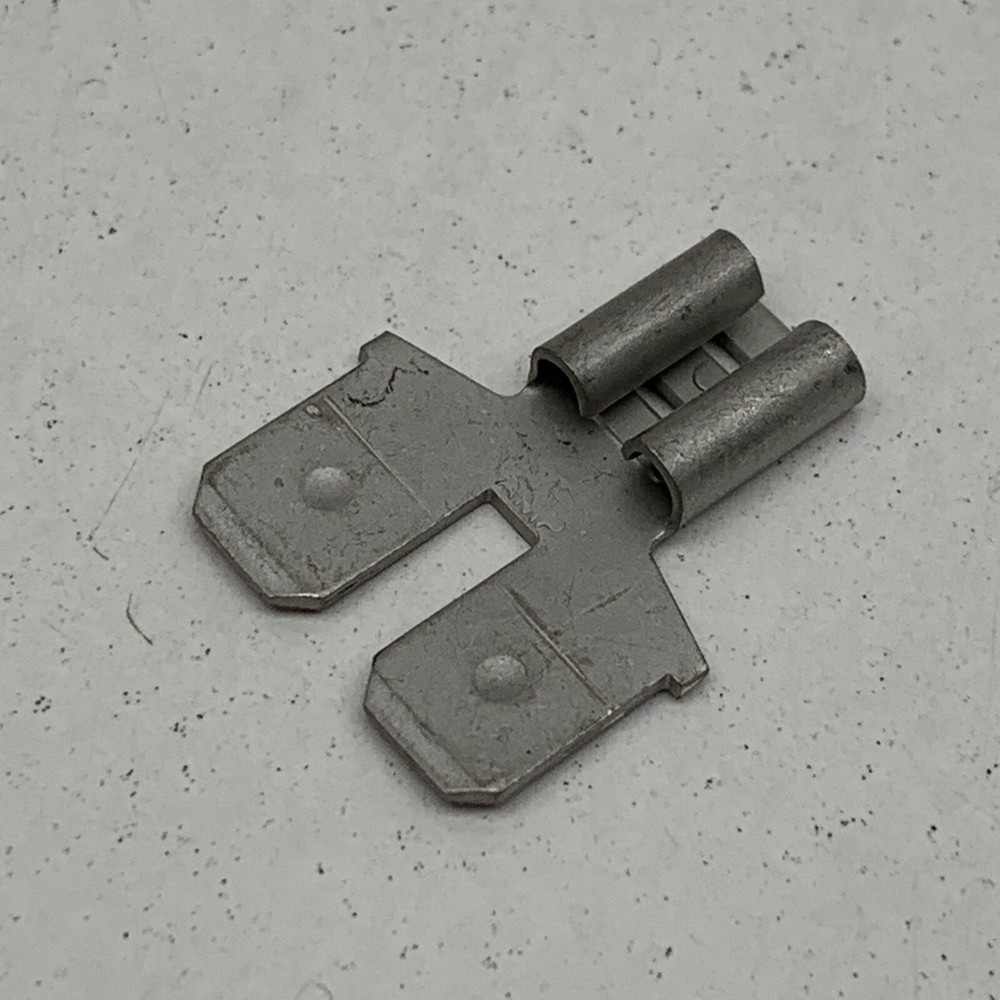 (24-Pack) 1/4″ Tin Plated Brass Blade Spade Quick Connect/Disconnect Splitter