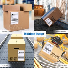 Premium Shipping Labels 8.5×5.5 Half Sheet Round Corner Blank Self Adhesive US