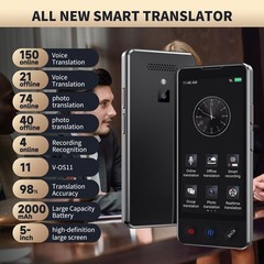 AI Language Translator Device, 2026 Upgraded VORMOR No WiFi Black