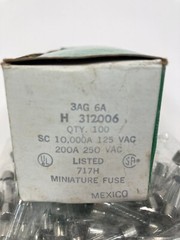 (100) Littelfuse 717H Miniature Fuse 1/2A – 125V AC 100A-250V AC