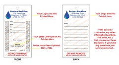 Backflow Inspection Tags – Custom Print – Waterproof – UV Resistant (Pkg of 100)