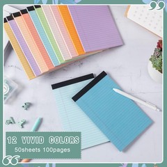 LEGAL PAD Writing Notepads Narrow Ruled 5″ x 8″ 50 Sheets 24 Pcs FUUTREO