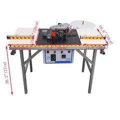 Curved Straight Line Edge Banding Machine 0.275-1.96″ Edge Height 0-6/min 110V