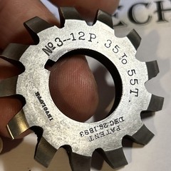 Vintage Involute Gear Cutter #3 12P 35-55T 7/8”Bore L.S. Starrett Milling *A04