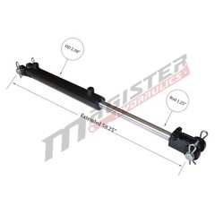 Hydraulic Cylinder Welded Double Acting 2″ Bore 24″ Stroke Clevis End 2×24 NEW