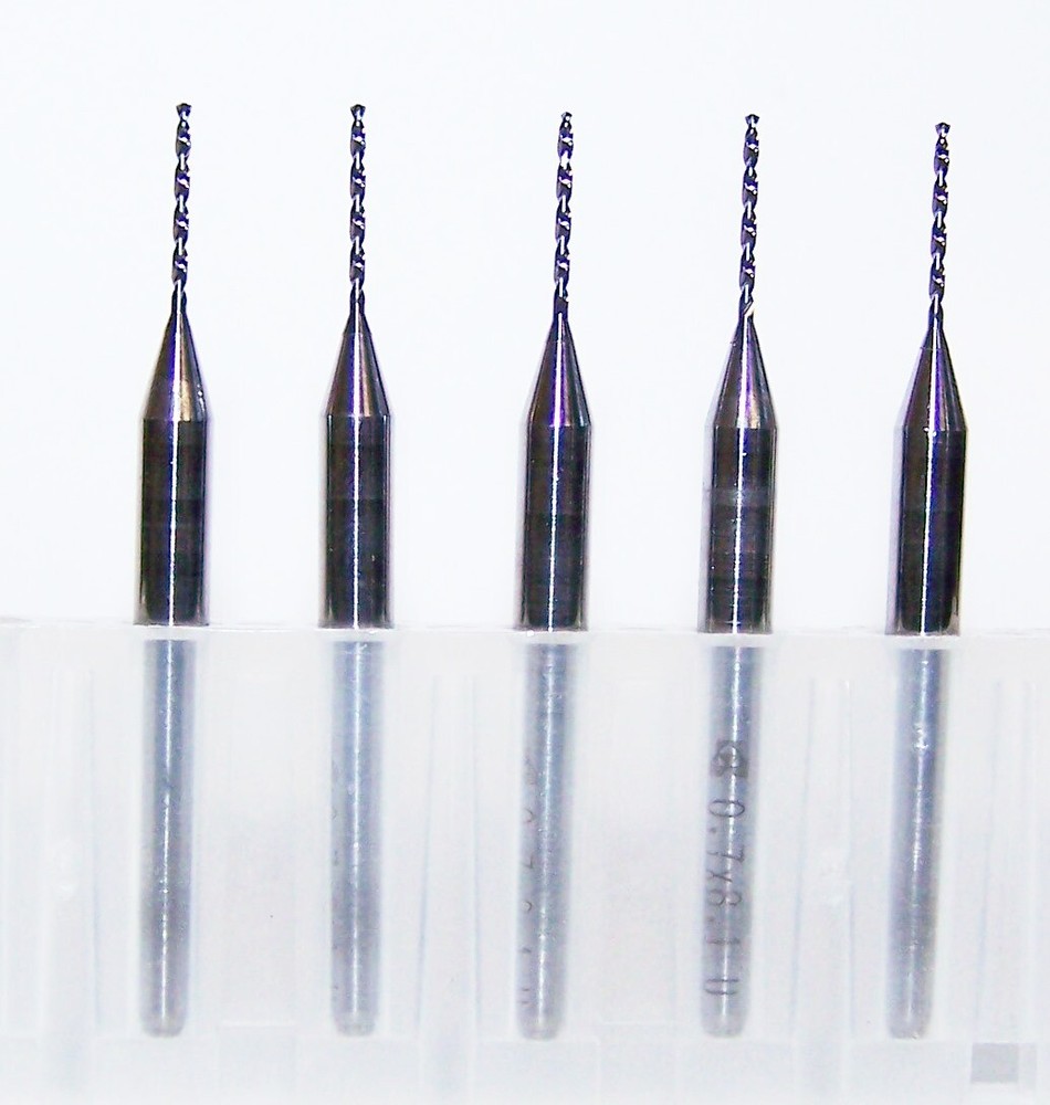 (5) 0.70mm (.0276″) CARBIDE PRINTED CIRCUIT BOARD DRILLS 450-0276.320