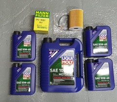 Oil Change Kit w/MANN HU926/5z Oil Filter + LIQUIMOLY 10W-60 Compatible w/BMW O