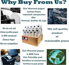 (50 Rolls) 3 1/8 x 230 Thermal Paper Receipt Rolls, Premium Quality German Paper