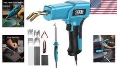 150W Professional Plastic Welder and Hot Stapler Repair Kit with 20PCS Rods