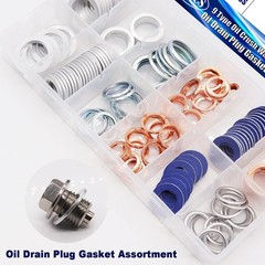 150PCS Oil Drain Plug Gasket Assortment,Oil Crush Washer Seals Kit,Automotive