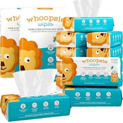 The 100% Pure Cotton Dry Baby Wipes – Ultra Soft, Unscented, Chemical-Free W…