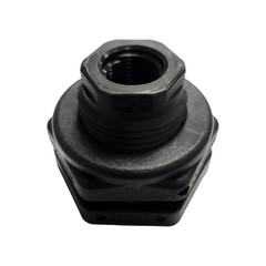 Banjo Poly Bulkhead Tank Fitting with EPDM Gasket 1/2″ FNPT – TF050