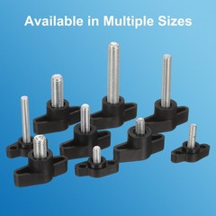 6 Pcs M5 x 45mm Tee Wing Thumb Screws Carbon Steel Mechanical Handle Bolt Screws