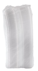 Dart CH8DEF 8 oz PET Tamper Evident Clear Hinged Deli Containers SafeSeal 200/CS