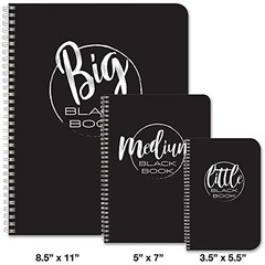BookFactory Little Black Book/Pocket Address Book – 3.5″ x 5.25″
