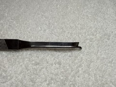 STORZ N4377 Silver Osteotome 7” Curved Left 5.0mm W Single Guarded Cutting Edge