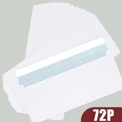 Reliable 72 Pack White Envelopes with Security Tint – Perfect for Offices